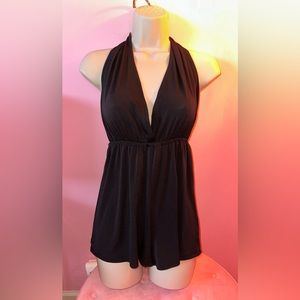 Brandy Melville Black Halter Romper